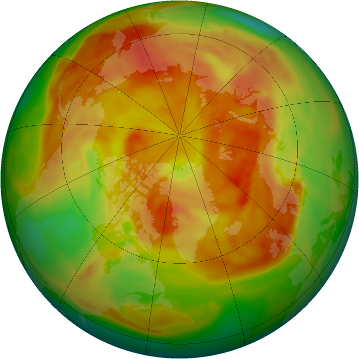 Arctic ozone map for 29 April 2015